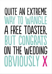 Tap to view Free Toaster Wedding Card