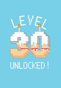 Level 30 Unlocked Birthday Card