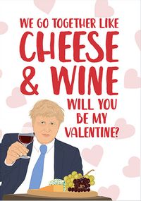 Like Wine and Cheese Valentine's Day Card