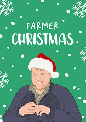 Farmer Christmas Card