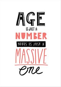 Tap to view Age Is Just A Number Birthday Card