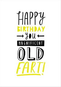 Tap to view Magnificent Old Fart Birthday Card