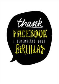 Tap to view Thank Facebook Birthday Card