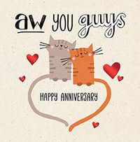 Tap to view Aw You Guys Happy Anniversary Card