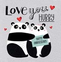 Tap to view Love You Hubby Anniversary Card