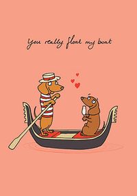 You Float My Boat Valentine Card