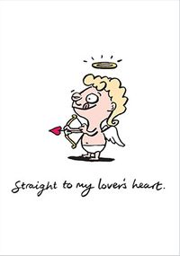 Tap to view Straight To My Lover's Heart Valentine Card