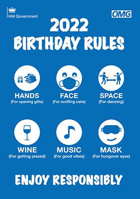 2022 Rules Birthday Card