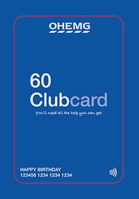 60 Club Birthday Card