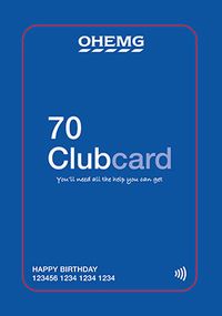 Tap to view 70 Club Birthday Card