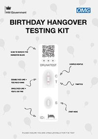 Testing Kit Birthday Card