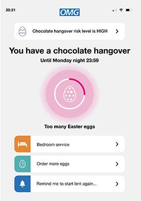 Chocolate Hangover Easter Card