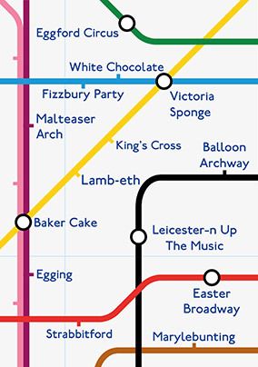 Easter Underground Map Card
