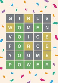 Girls Women Voice Empowering Card