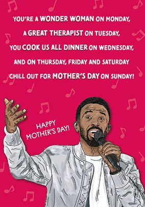Days of the Week Mother's Day Card