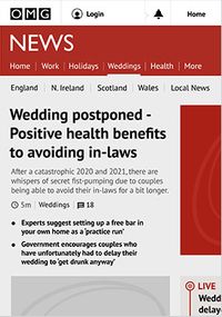 Tap to view Postponed Wedding Health Benefits Funny Card