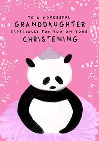 Tap to view Panda Granddaughter Christening Card