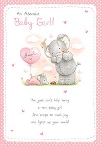 Tap to view Elliot & Buttons Congratulations Card - New Baby Girl