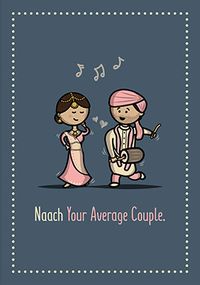 Naach Your Average Couple Wedding Card