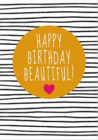 Tap to view Cancer Research Happy Birthday Beautiful striped Card