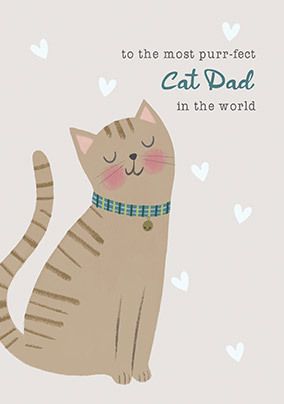 Best Cat Dad Father's Day Card