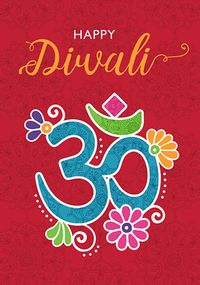 Happy Diwali Floral card