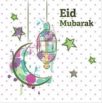 Eid Mubarak Lantern Card