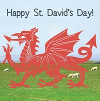St David's Day Dragon Card