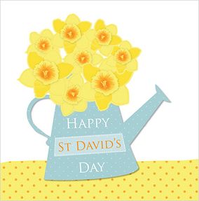 Daffodils St David's Day Card