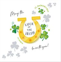 Horseshoe St Patrick's Day Card