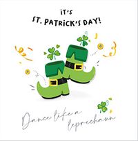 Leprechaun Shoes St Patrick's Day Card