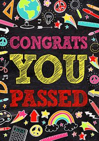 Tap to view Chalkboard You Passed Congratulations Card