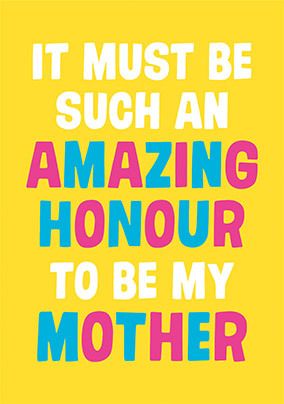 Amazing Honour Mother's Day Card