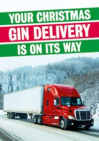 Tap to view Christmas Gin Delivery Funny Card