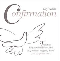 On your Confirmation Dove Card