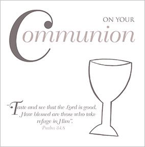 On your Communion Cup Card