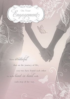 Romantic On your Engagement Card