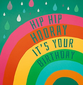 Hooray It's Your Birthday Card - Square - By Funky Pigeon