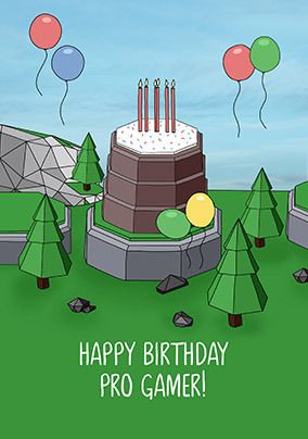 Pro Gamer Birthday Card