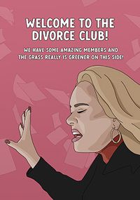 Tap to view Welcome to the Divorce Club Card