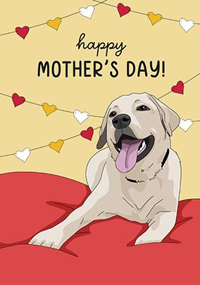 Golden Retriever Mother's Day Card