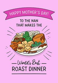 Tap to view Nan's Roast Dinner Mother's Day Card