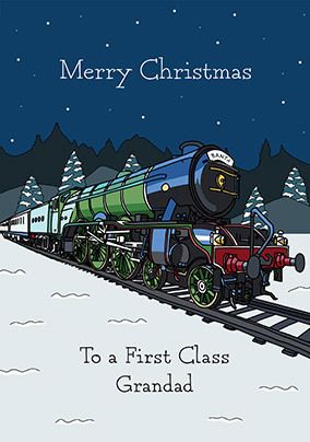 First Class Grandad Christmas Card