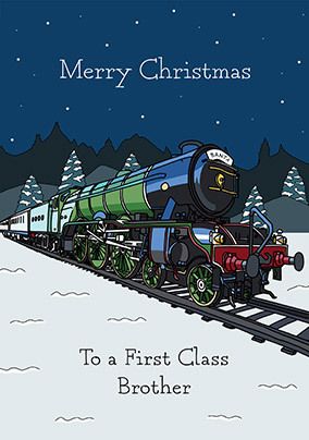 First Class Brother Christmas Card
