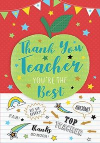 Thank You Teacher - You're The Best Card