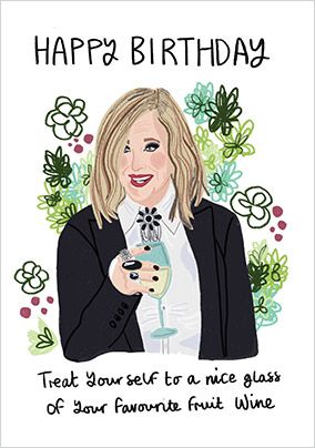 Favourite Fruity Wine Birthday Card