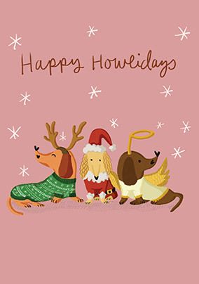 Happy Howlidays Cute Christmas Card