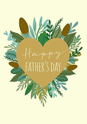 Happy Father's Day Floral Card