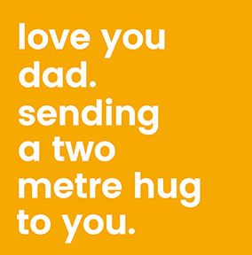 A Two Metre Hug Card