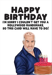 No Hollywood Handshake Birthday Card